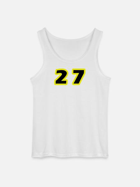 27 Number Symbol - Gildan Men’s Tank Top - white