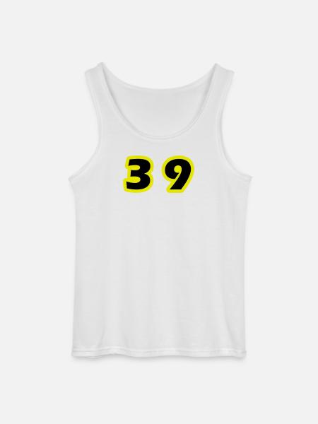 39 Number Symbol - Gildan Men’s Tank Top - white