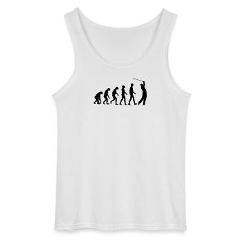 Golf Evolution Golfing - Gildan Männer Tank Top - Weiß - Vorne - AI Model Male 185 dark (185cm)