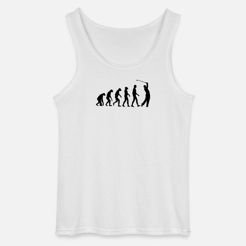 Golf Evolution Golfing - Gildan Männer Tank Top - Weiß
