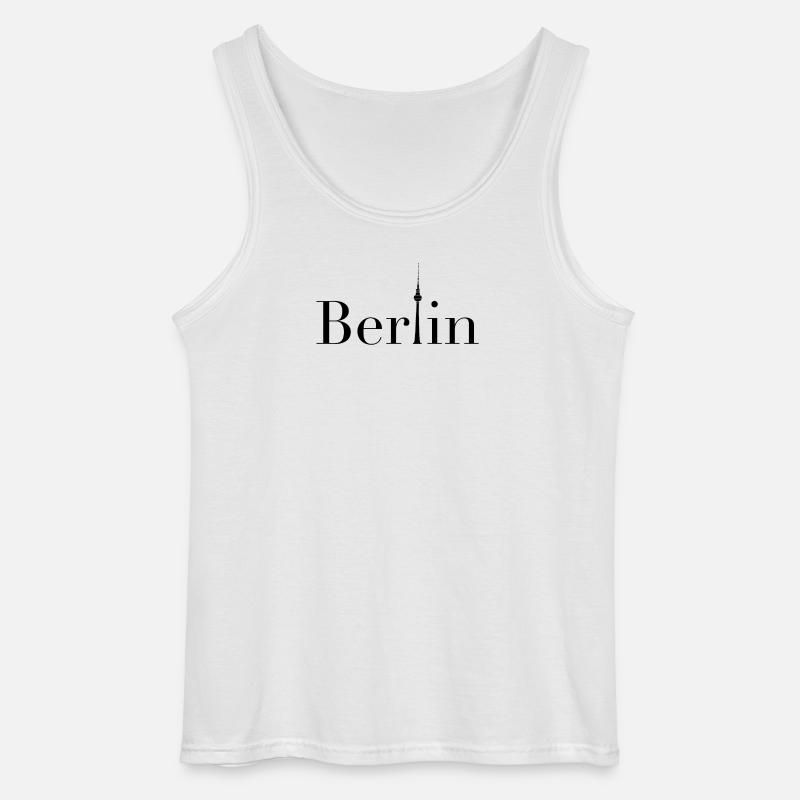 Berlin Logo schwarz - Gildan Männer Tank Top - Weiß