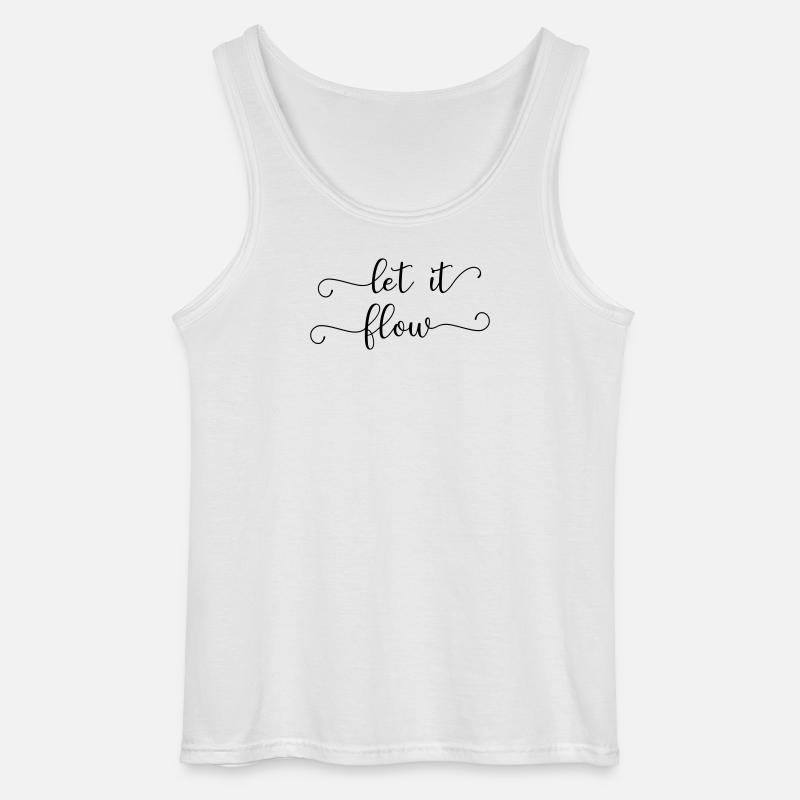 let it flow - Gildan Men’s Tank Top - white