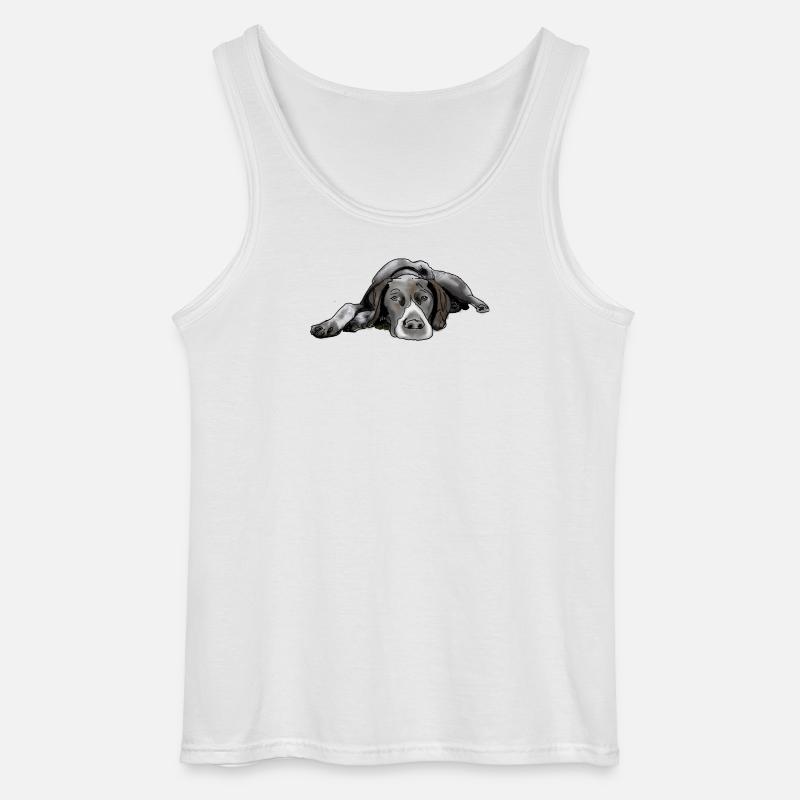 Pointer Deutsch Kurzhaar - Gildan Männer Tank Top - Weiß