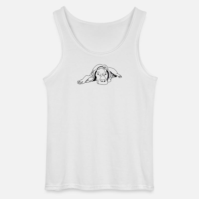 Pointer Deutsch Kurzhaar - Gildan Männer Tank Top - Weiß
