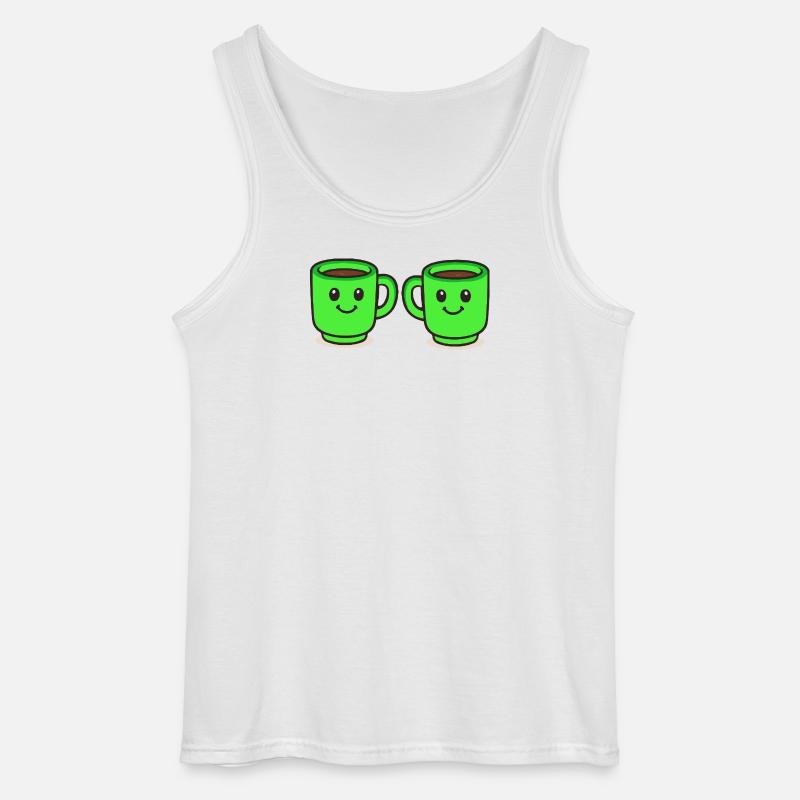kaffeetasse-kaffee-2 - Gildan Männer Tank Top - Weiß