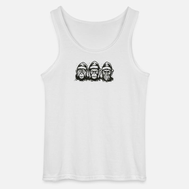 Tre aber - Julemandshatte - Gildan tanktop til mænd - hvid