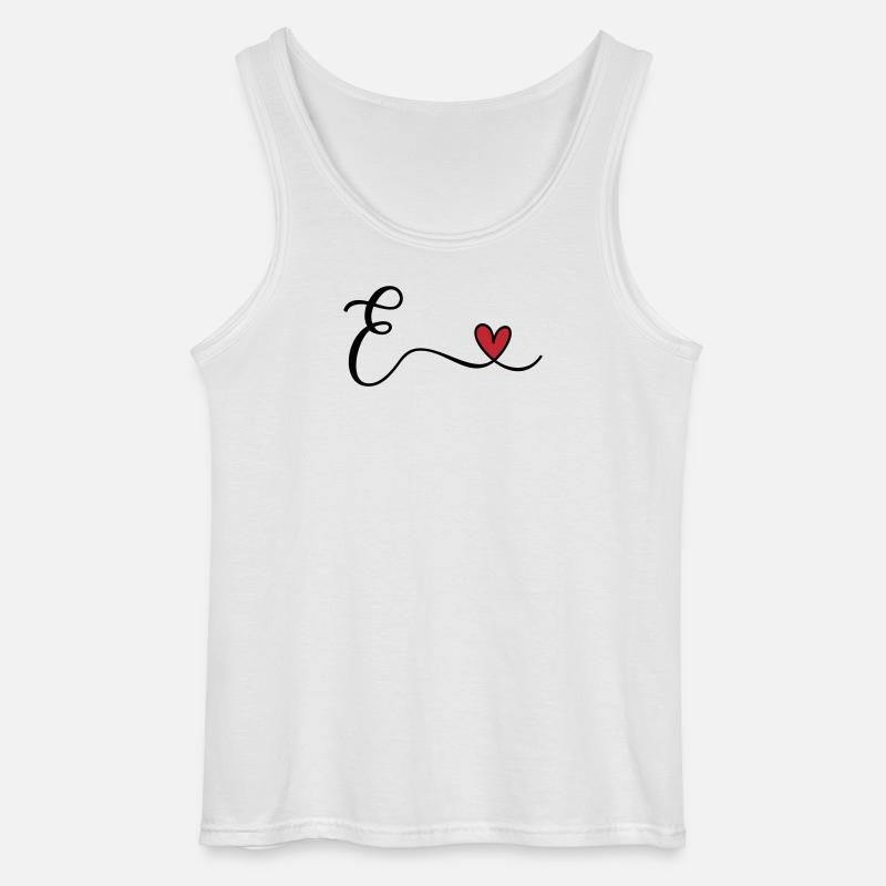Monogramme de la lettre E - Débardeur Gildan Homme - blanc