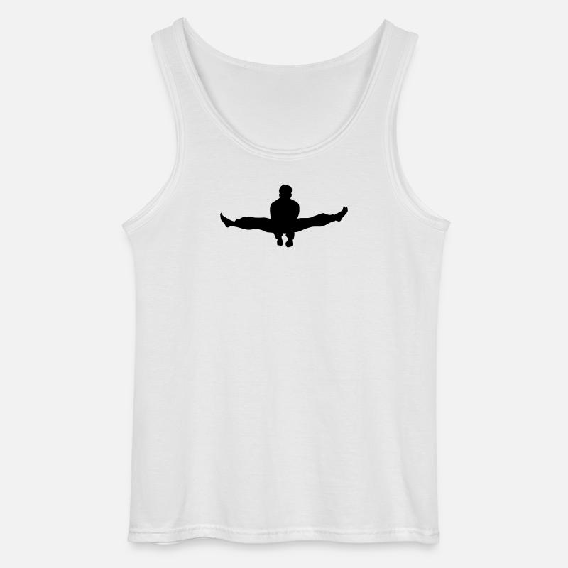 Karate oder Taekwondo Double Kick Schatten - Gildan Männer Tank Top - Weiß