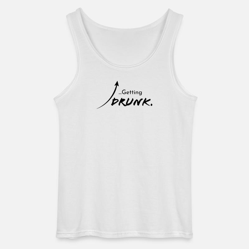 Getting drunk, Version 1 - Gildan Männer Tank Top - Weiß