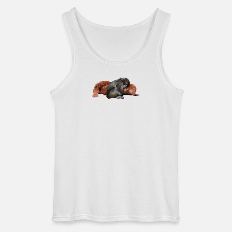 Punch - das Äffchen - Gildan Männer Tank Top - Weiß
