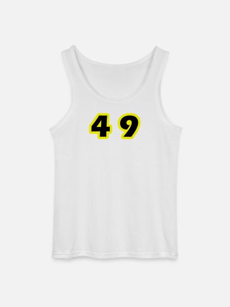 49 Number symbol - Gildan Men’s Tank Top - white