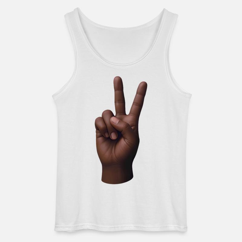 PEACE HAND #3 – Frieden & Liebe - Gildan Männer Tank Top - Weiß