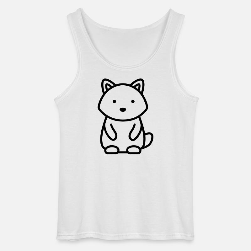 Waschbär - Gildan Männer Tank Top - Weiß
