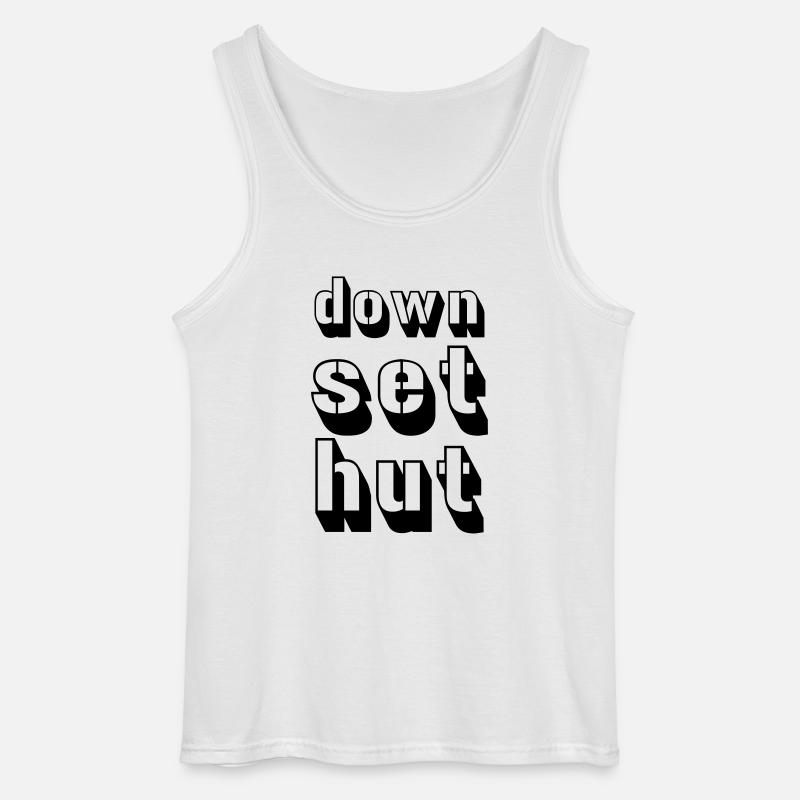 down_set_hut - Gildan Männer Tank Top - Weiß