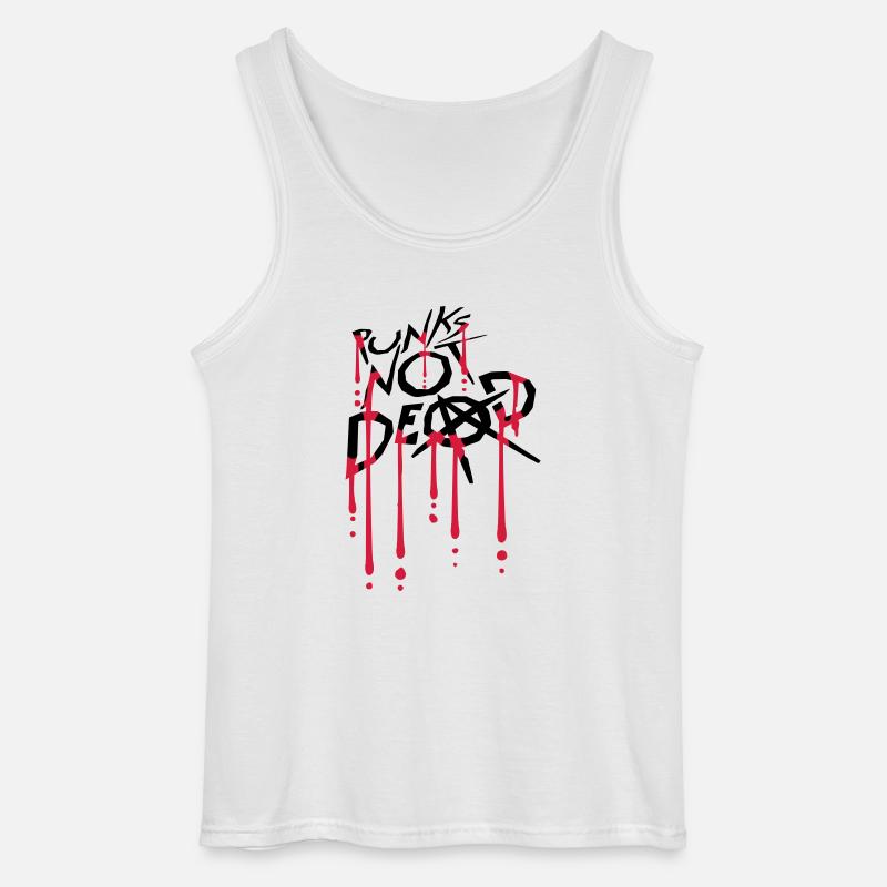 punks not dead Zitat - Gildan Männer Tank Top - Weiß