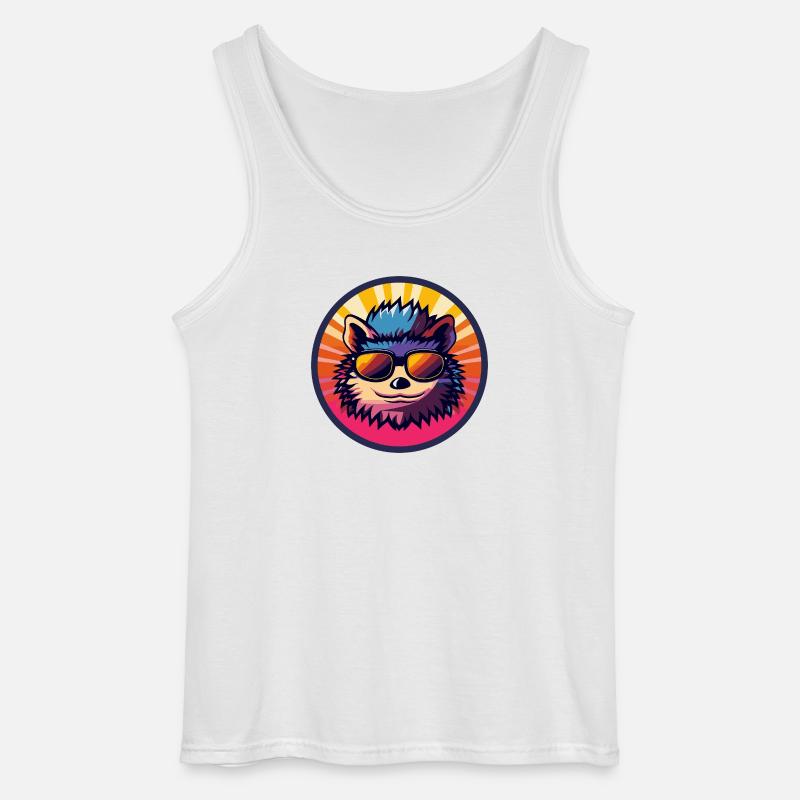 Igel Comic Cool Sommer - Gildan Männer Tank Top - Weiß