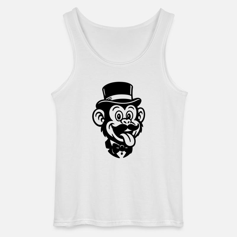 Affe Bräutigam Comic - Gildan Männer Tank Top - Weiß