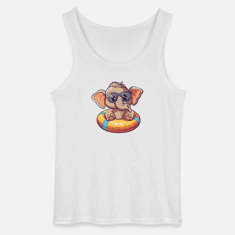 Mammut Comic Cool - Gildan Männer Tank Top - Weiß