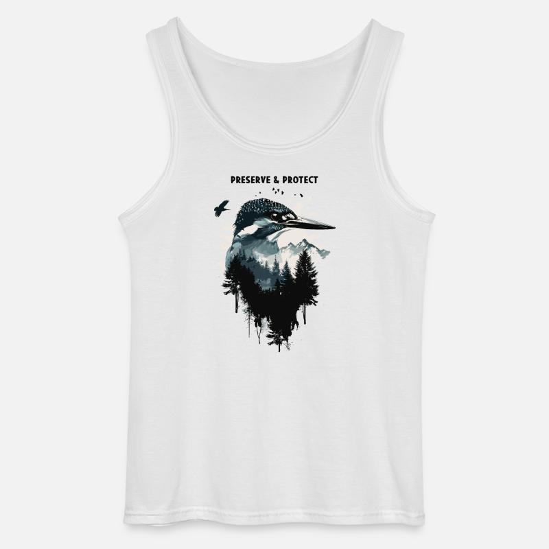 Preserve & Protect Eisvogel Vogel - Gildan Männer Tank Top - Weiß