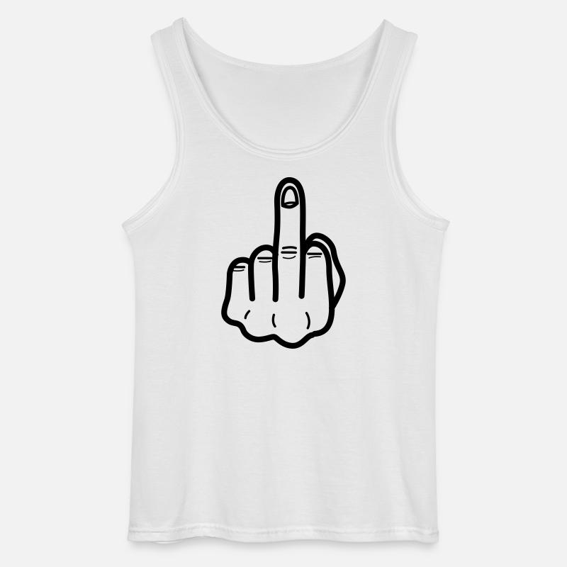 middlefinger Mittelfinger - Gildan Männer Tank Top - Weiß
