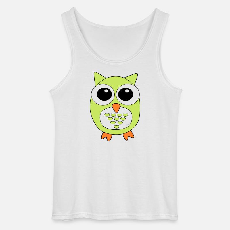 Eule grüne Eule - Gildan Männer Tank Top - Weiß