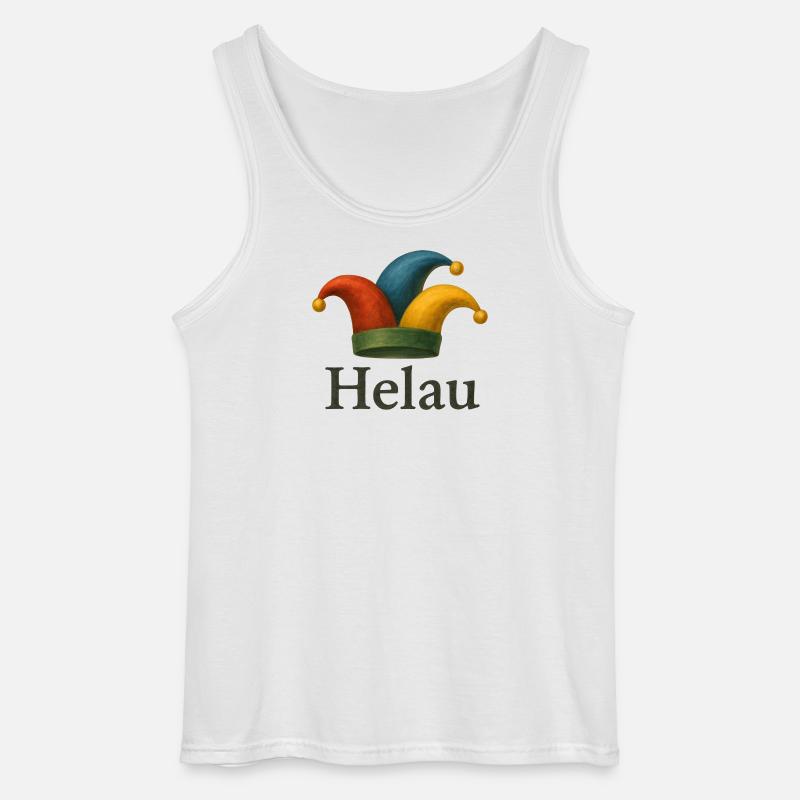 Helau Karneval Jester Hut - Gildan Männer Tank Top - Weiß