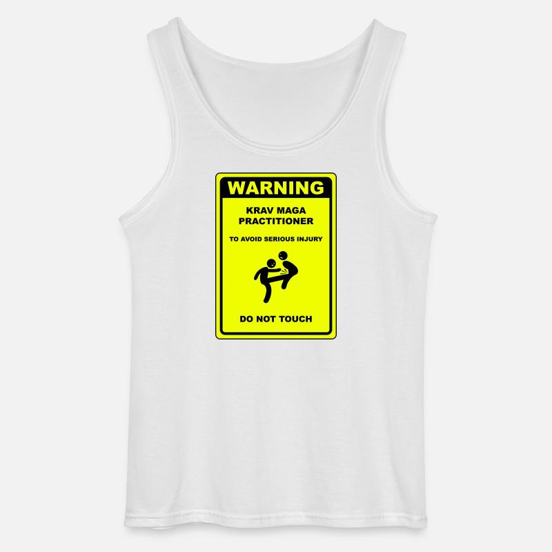 Warning! Krav Maga practitioner! - Gildan Men’s Tank Top - white