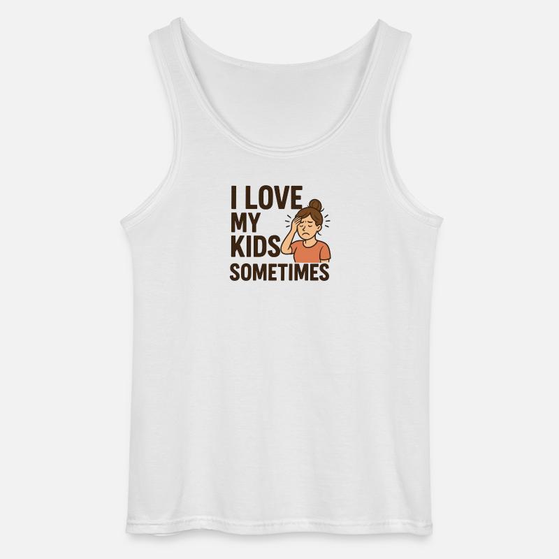 Manchmal liebe ich meine Kinder - Gildan Männer Tank Top - Weiß