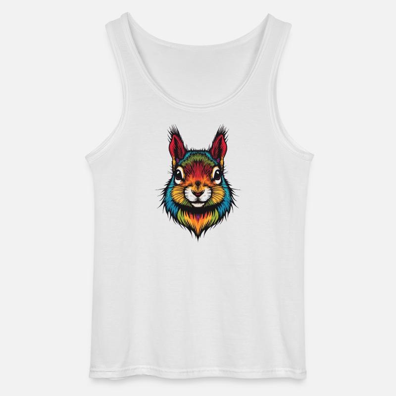Buntes Eichhörnchen tierische Farbexplosion - Gildan Männer Tank Top - Weiß