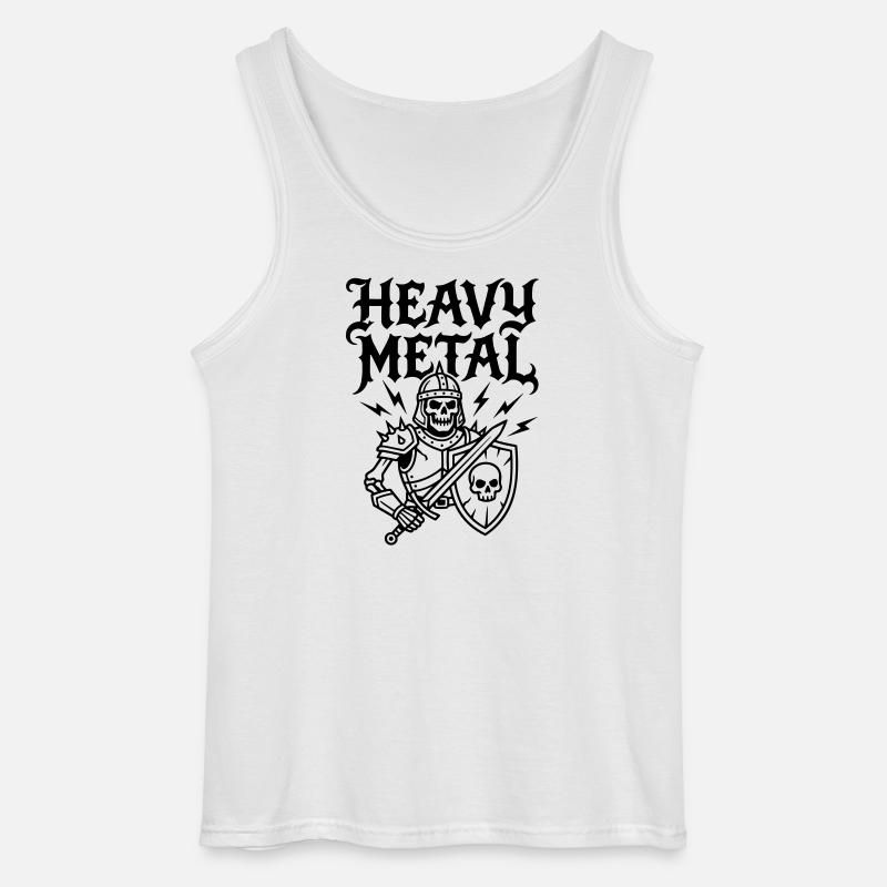 Schwermetall - Gildan Männer Tank Top - Weiß