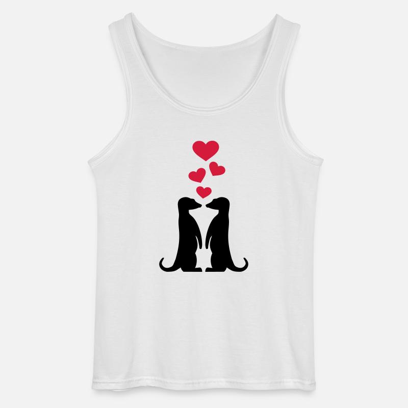 Erdmännchen - Gildan Männer Tank Top - Weiß