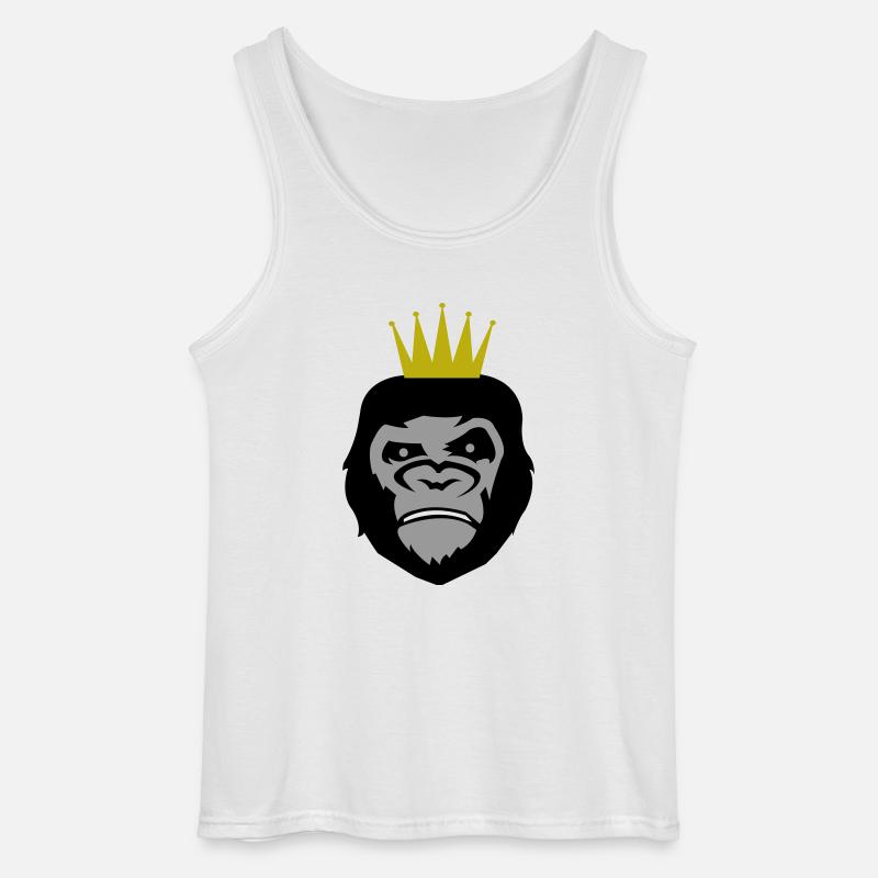 gorilla face krone - Gildan Männer Tank Top - Weiß