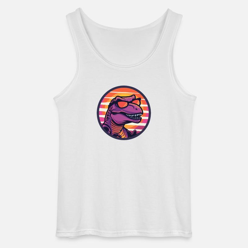 Dinosaurier T-Rex Cool Sommer - Gildan Männer Tank Top - Weiß