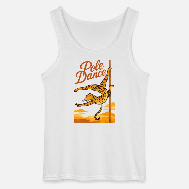 Pole Dance Leopardin Poledancerin Geschenk - Gildan Männer Tank Top - Weiß
