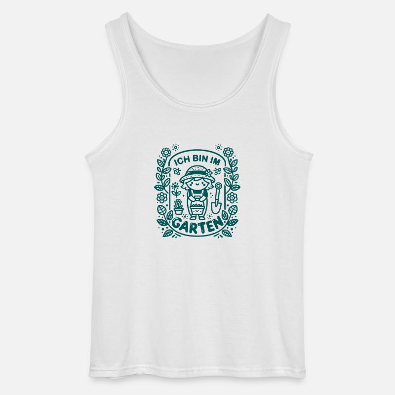 Ich bin im Garten - Gildan Männer Tank Top - Weiß