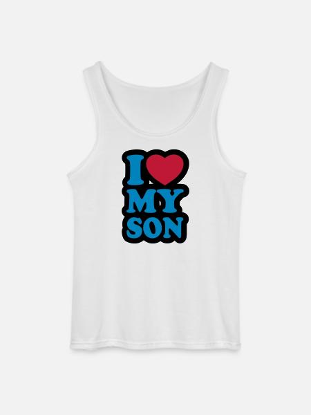I love my son - Gildan Men’s Tank Top - white