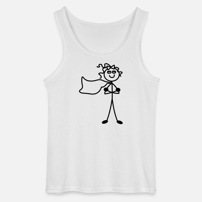 Super Mädchen mit Umhang - Gildan Männer Tank Top - Weiß
