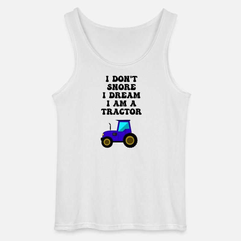 traktor schnarchen - Gildan Männer Tank Top - Weiß