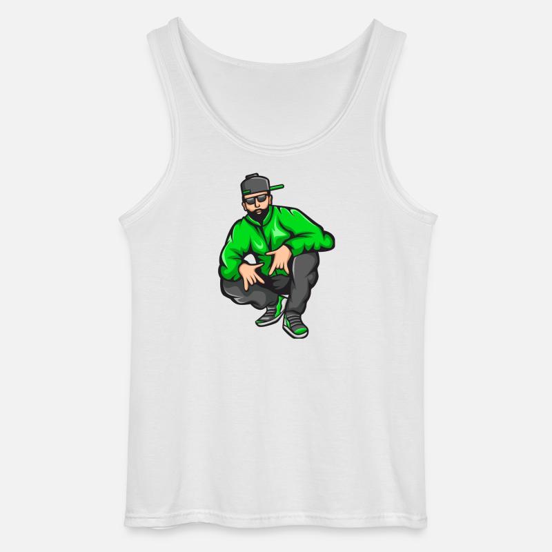 Bad Boy, Rap, Rapper, Rapper, Big Up - Canotta da uomo Gildan - bianco