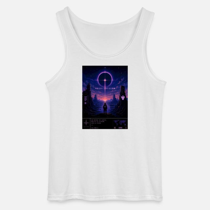 VOID//VISION – Pixel Void Dreams - Gildan Männer Tank Top - Weiß