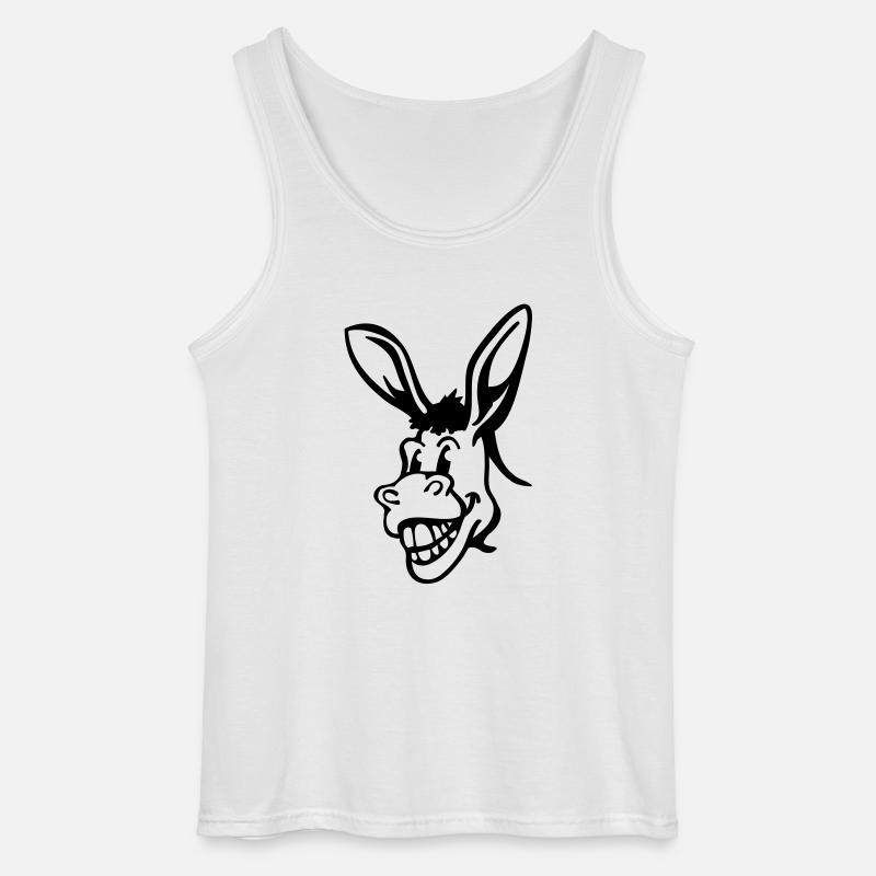 esel_t1 - Gildan Männer Tank Top - Weiß