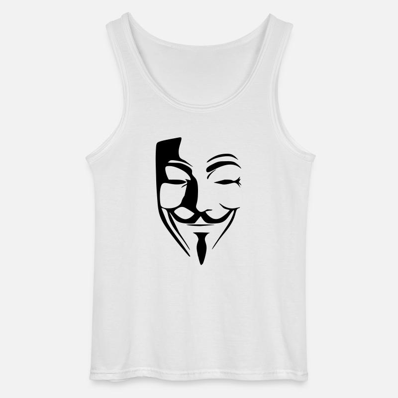 anónimo anonymous - Gildan Männer Tank Top - Weiß