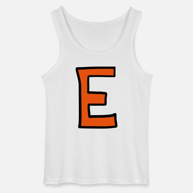 Buchstabe E Comic Cartoon - Gildan Männer Tank Top - Weiß