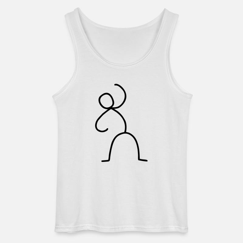 Strichmännchen in Aktion - Gildan Männer Tank Top - Weiß