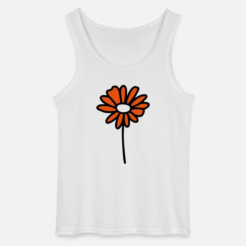 Blume Gänseblümchen - V2 - Gildan Männer Tank Top - Weiß