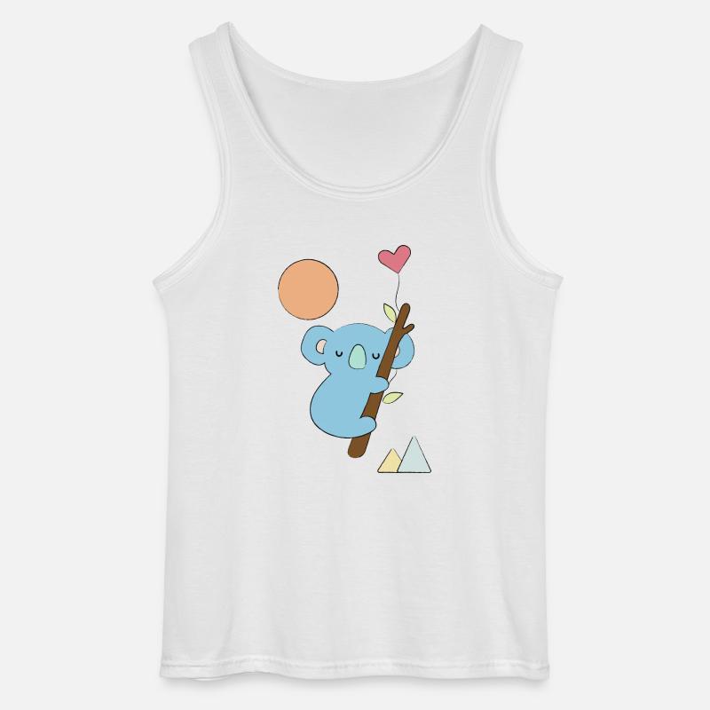 Koala mit Herz - Geschenkidee - Geschenk - Gildan Männer Tank Top - Weiß