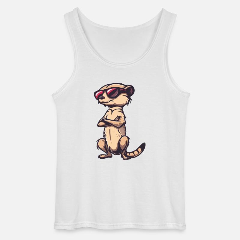 Erdmännchen Tier - Gildan Männer Tank Top - Weiß