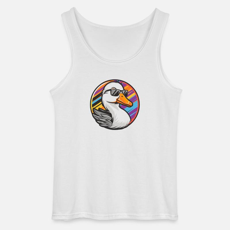 Gans Comic Cool Sommer - Gildan Männer Tank Top - Weiß