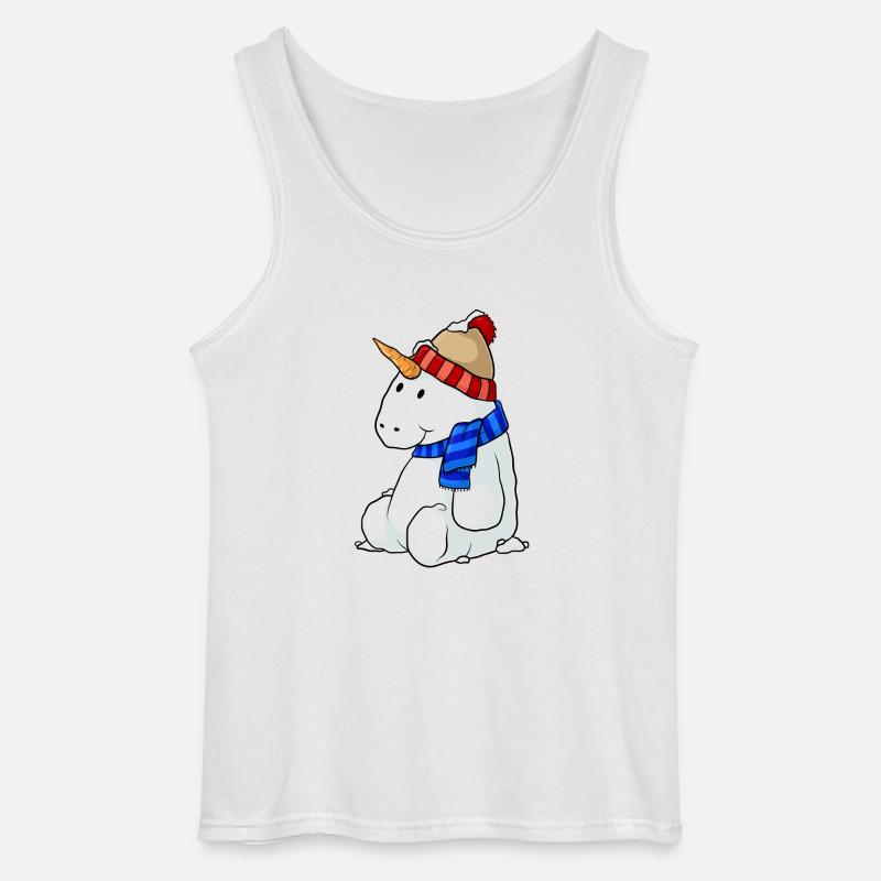 Einhorn Schneemann Comic - Gildan Männer Tank Top - Weiß