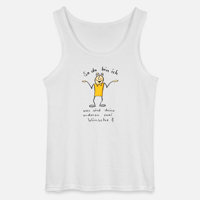 So da bin ich - Gildan Männer Tank Top - Weiß